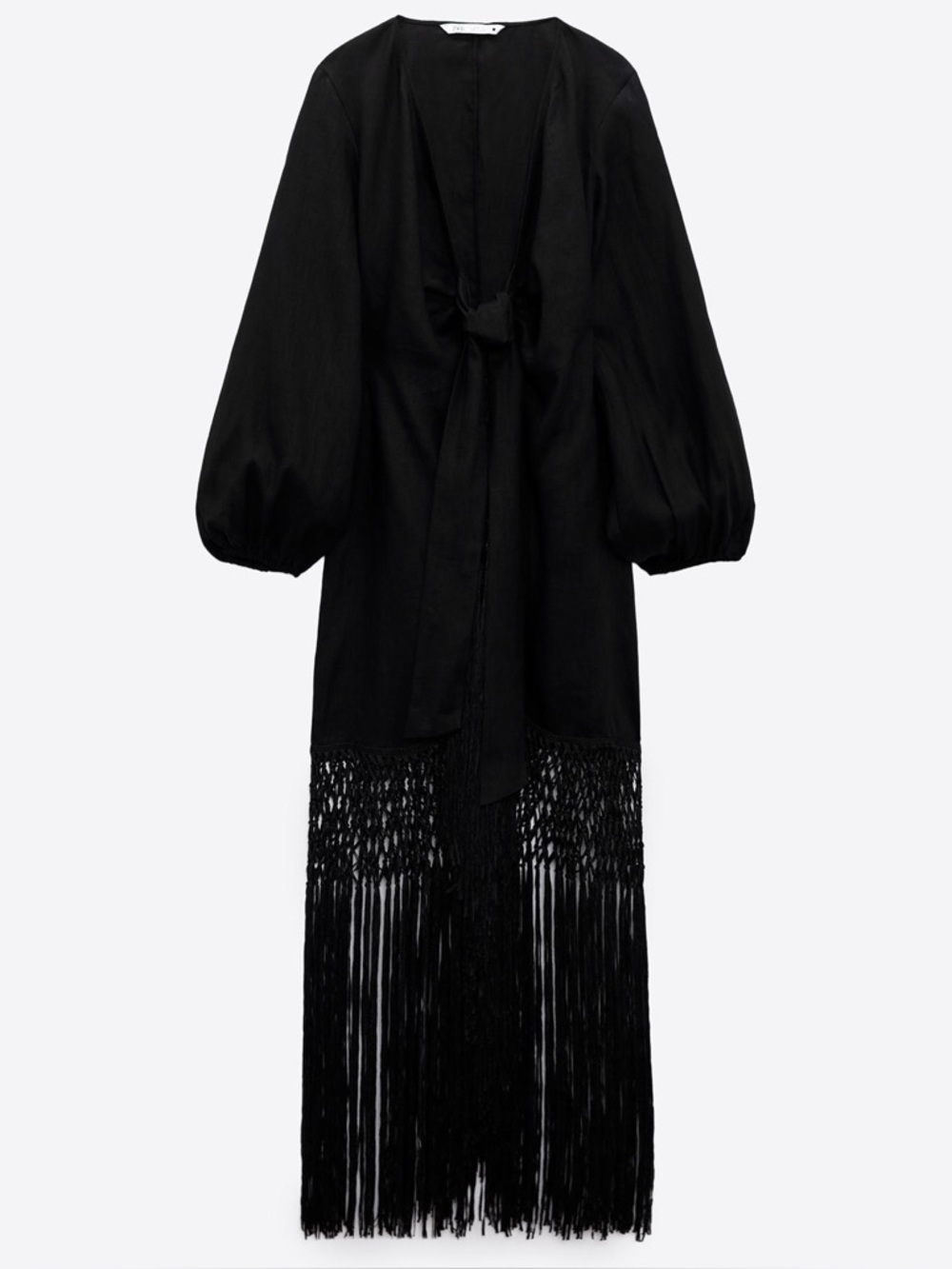 Zara | Fringed Linen Dress Limited Edition | Size S | NWT - Picture 9 of 14
